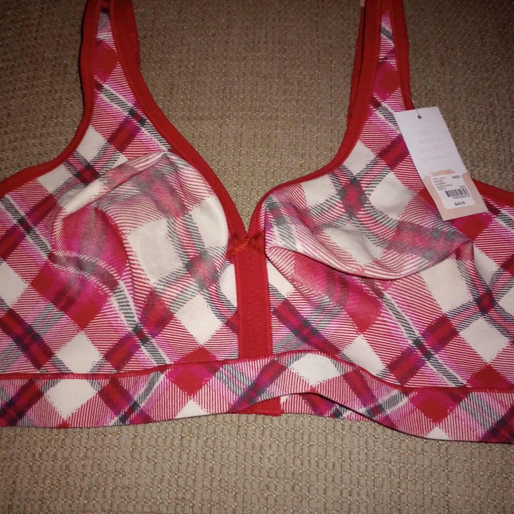 Cacique Red Plaid Bra